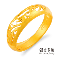 【GJS 金敬順】黃金戒指古典縷空(金重:1.15錢/+-0.03錢)