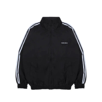 Jaket Varsity colorblock pria wanita  Windbreaker Colour Block | Black Tracktop Hooligan Jacket Trac
