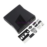 1Set For XBOX 360 Slim Full Set Black Housing Shell Case Protective Cover with Screws For XBOX360 E Console