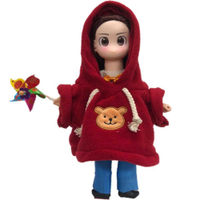 【A-ONE 匯旺】傑生 紅衣 娃娃手偶 送梳子可梳頭 換裝洋娃娃家家酒衣服配件芭比娃娃矽膠娃娃布偶玩偶玩具布袋戲偶公仔
