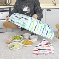 【Kyhome】可折疊加厚鋁箔保溫菜罩 防塵防蟲菜罩 食物保鮮罩