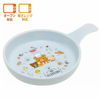 asdfkitty*日本san-x拉拉熊小廚師陶瓷有把手焗烤盤/微波盤/烤盤-微波.烤箱.蒸都可以-日本正版商品