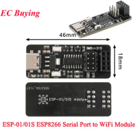 ESP-01/01S Wireless Transparent Transmission ESP8266 Serial Port to WiFi Module Adapter Board Downloader Type-C USB Interface