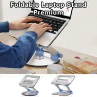 Laptop Stand Portable Laptop Bracket Wide Compatibility Support Convenient Dual Rotary Shaft Laptop Stand