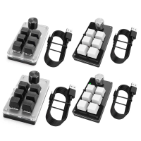6 Key 1 Knob One Handed Mechanical Gaming Keyboard Hotswap RGB Copy Paste Mini Button for Gamers/Des