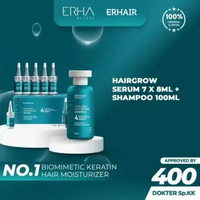 ERHA ERHAIR Hairgrow Shampoo + Hair Serum - Paket Penumbuh Rambut Rontok 100 ml + Panax Ginseng