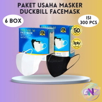 ENZ 6 BOX / 300 PCS PAKET USAHA BUNDLE HEMAT MASKER DUCKBILL DUCK BILL FACEMASK FACE MASK 3PLY 3 PLY