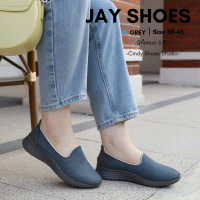 Jay Shoes สุดนุ่ม รุ่นใหม่ ทรงสปอร์ต ดีต่อสุขภาพเท้าใส่สบายมากๆ (เท้าปกติใส่ตรงไซส์/เท้าอวบ กว้าง+1)
