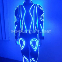 CS0092 LED Costumes, LED robot suit. EL Wire costume, led luminous clothing, LED dress