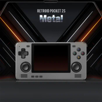 Retroid Pocket 2S Metal 3.5Inch Touch Screen 4GB+128GB Android Handheld Game Console Unisoc T610 4000mAh 2.4G/5G Wifi Boy Gift