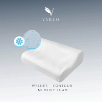Vablo Welness Bantal Contour Memory Foam Pillow Uk 50x30CM Pure Memory Foam Bantal Bed Wool Knitting