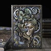 Buku Nota 3D Penyamaran Vintaj, DUKEEN, Kulit Keras, Kulit PU, 80GSM, 100 Helaian / Buku, Halaman Ga