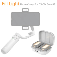 Fill Light Phone Clamp for DJI OM 5/6/SE Adjustable Brightness Color Temperature Osmo Mobile 6 Gimbal Light Clamp Accessories