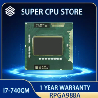 For Intel Core i7-740QM i7 740QM SLBQG 1.7 GHz Quad-Core Eight-Thread CPU Processor 6W 45W Socket G1 / rPGA988A