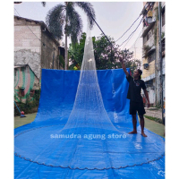SAMUDRA AGUNG STORE JALA IKAN JALA UDANG 4,5 METER METER BAHAN SENAR 028  LUBANG JARI KELINGKING JAL