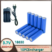 100% original rechargeable lithium-ion battery 18650 2000 mAh 3.7 V