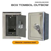 OUTBOW BUTTON BOX - BOX TOMBOL STAINLESS ROLLING DOOR / STAINLESS PUSH BUTTON BOX / KOTAK TOMBOL
