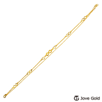 JoveGold漾金飾 迷戀的迴圈黃金腳鍊-雙鍊款