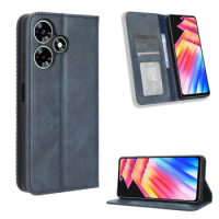 For Infinix Hot 30 Play luxury magnetic buckle retro pattern leather case for Infinix Hot 30 Play phone protective case
