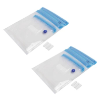 30X Vacuum Food Sealer Bags,Reusable Sealed Bags With Sealing 4 Clips For Long-Time Storage Anova And Joule Cookers