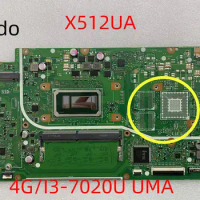 X512UF Mainboard For ASUS X512U X512UA X512UB X512UF Laptop Motherboard I3 I7 4GB RAM