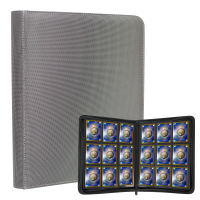 Binder Kad Perdagangan, Zip Premium, Serasi dengan Kad Sukan, 9 Poket, Slot Pengisian Sisi 540, Peme