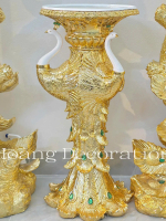 Đồng Hồ Song Mã. Tượng Trang Trí Đồng Hồ Song Mã Khảm Vàng. Đồng Hồ Trang Trí Song Mã Decor Decor Ph