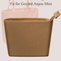 Nylon Purse Organizer Insert for Goyard Anjou Mini Tote Inside Bag Slim Inner Liner Storage Bag Multiple Pockets Zipper Bag