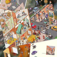 [ CC ] Jalan2 Downtown | Glossy Sticker |  Apartment Series