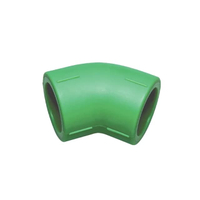 ข้องอ 45 องศา 3/4 นิ้ว THAI PP-R ขนาด 34 x 48 x 48 มม. สีเขียว
