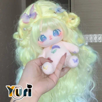 Original Lolita Soft Silk Wig Girl Plush 20cm Doll Skeleton Body Toy Game Cosplay Anime Bag Accessories Decor Cute C W
