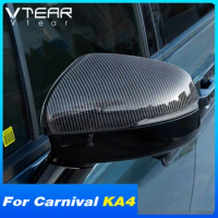 Vtear Car Rearview Mirror Frame Anti-Scratch Cover Decoration Exterior Stickers Trim Accessories Parts For Kia Carnival KA4 2022