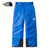 【The North Face】北面兒童藍色防水透氣保暖可延長褲腳雪褲｜82XRI0K
