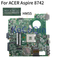 KoCoQin Laptop motherboard For ACER Aspire 8742 8742G HM55 Mainboard DAZQ3JMB8A0