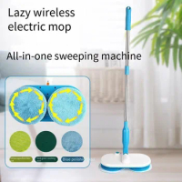 Wireless Electric Mop Mop 360° Rotating Mop Handle Push Accessory Smart Cleaning Broom Household Floor Cleaning Tool 40*17*10cm