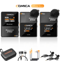 Comica BoomX-D Pro 2.4GHZ Dual-channel Wireless Lapel Microphone Professional Microphone For Camera 