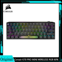CORSAIR K70 PRO MINI WIRELESS RGB 60% Mechanical Gaming Keyboard Backlit RGB LED CHERRY MX Red Keyswitches Black