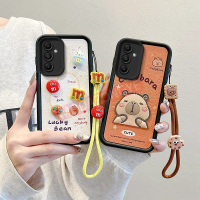 Sarung Samsung A25 5G, TPU Silikon Lembut, Kalis Kejutan, Penutup Belakang Anak Patung Mewah 3D, Pen