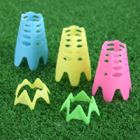 10Pcs Plastic Golf Simulator Tees for Home Outdoor Indoor Winter Turf and Driving Range Practice Training Golf Course Mat Tees