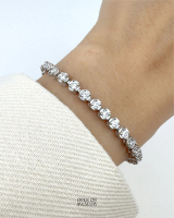 [Open on Museum] Bold Tennis Bracelet สร้อยข้อมือเงินแท้ เพชรโมอีส รุ่น Tennis