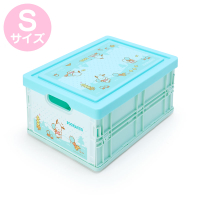 小禮堂 帕恰狗 透明蓋折疊收納箱 塑膠收納箱 拿蓋收納箱 玩具箱 雜物箱 (S 綠 蘿蔔)