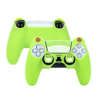 GeekShare Frog Silicone Cover Skin for PS5 Controller Case Green Protective Shell for Sony PlayStation 5 Game Accessories Gift