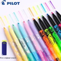 6/12colors Pilot SW-FL Frixion Erasable Highlighter Pen Pastel Highlighter Set Marker Cute School Study Stationery Oblique Head