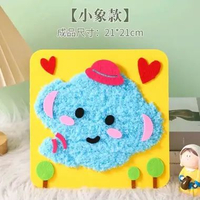 DIY Merajut Benang - Kit Crafting Montessori - Kerajinan Menjahit Anak DIY Elephant