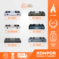 [RD] Rinnai Kompor Gas 2 Tungku RI-522E RI-522S RI-602EW RI-302S RI-202S RI-522C Original Peralatan 