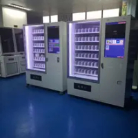 Cold beverage mechandiser,glass front combo vending machine drinks and snacks vending machine cabinet with lift system