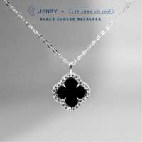 Dây Chuyền Bạc S925 CAO CẤP JENSY Kiểm Định GIV \Black Clover\" VCTL4.Vòng Cổ Bạc Nữ May Mắn"