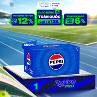 Thùng 24 Chai Nước Ngọt Giải Khát Có Gaz Pepsi (600ml/chai)
