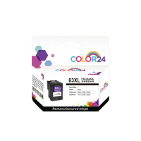 【Color24】for HP 2黑 F6U64AA NO.63XL 黑色高容環保墨水匣(適用HP Envy 4520; DeskJet 1110 / 2130)
