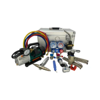 Vacuum pump manifold gauge cutting flaring tool Tool Kit